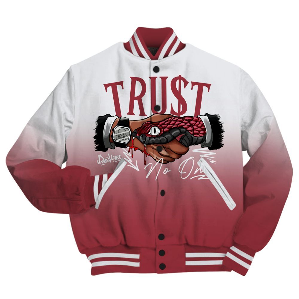 Varsity Jacket To Match Black Toe 14s - Trust No One Drip Streetwear All Over Print