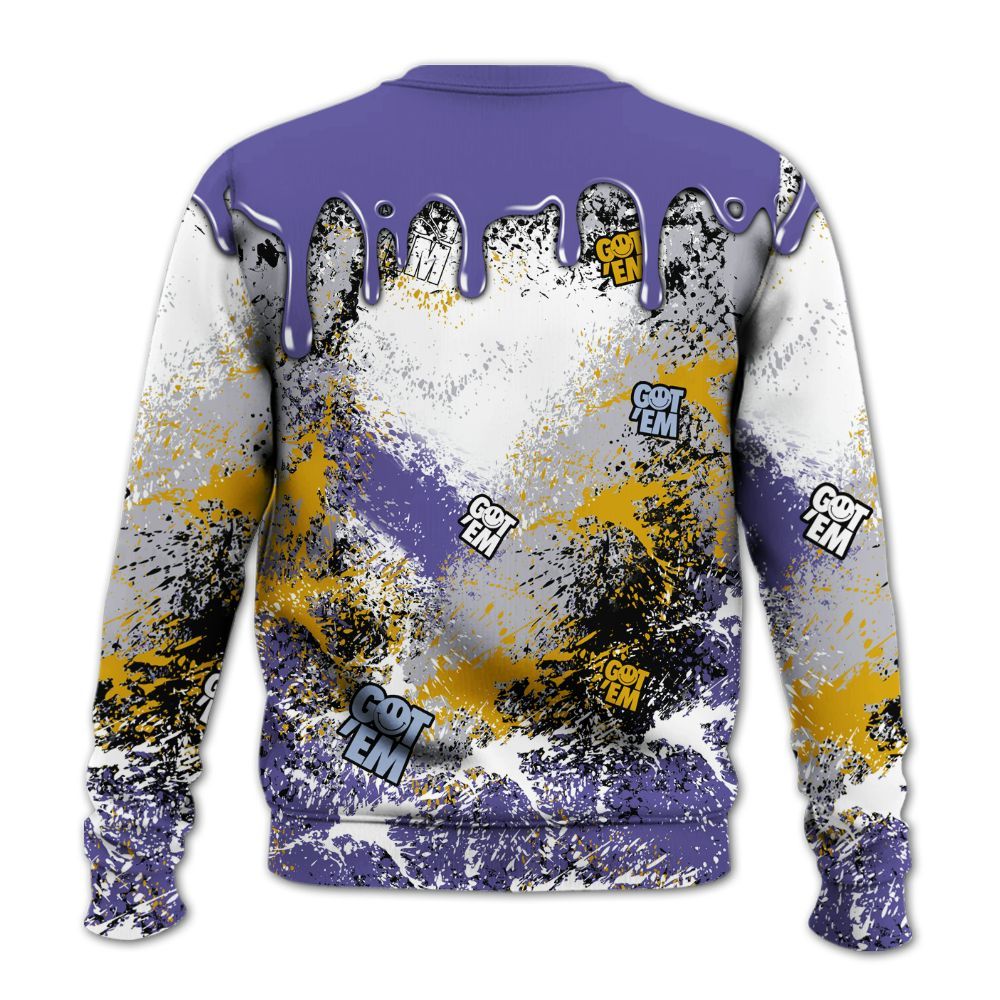 Sweatshirt To Match Lakeshow 4s - Dripping 23 Drip All Over Print
