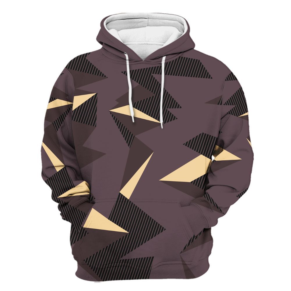 Hoodie To Match AMM Black 3s - Geometric Camouflage Pattern All Over Print
