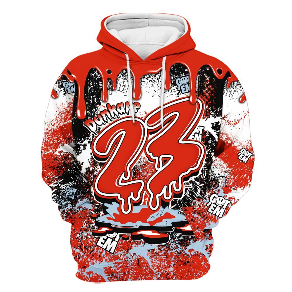 Hoodie To Match Retro Cherry 11s - Dripping 23 Drip All Over Print