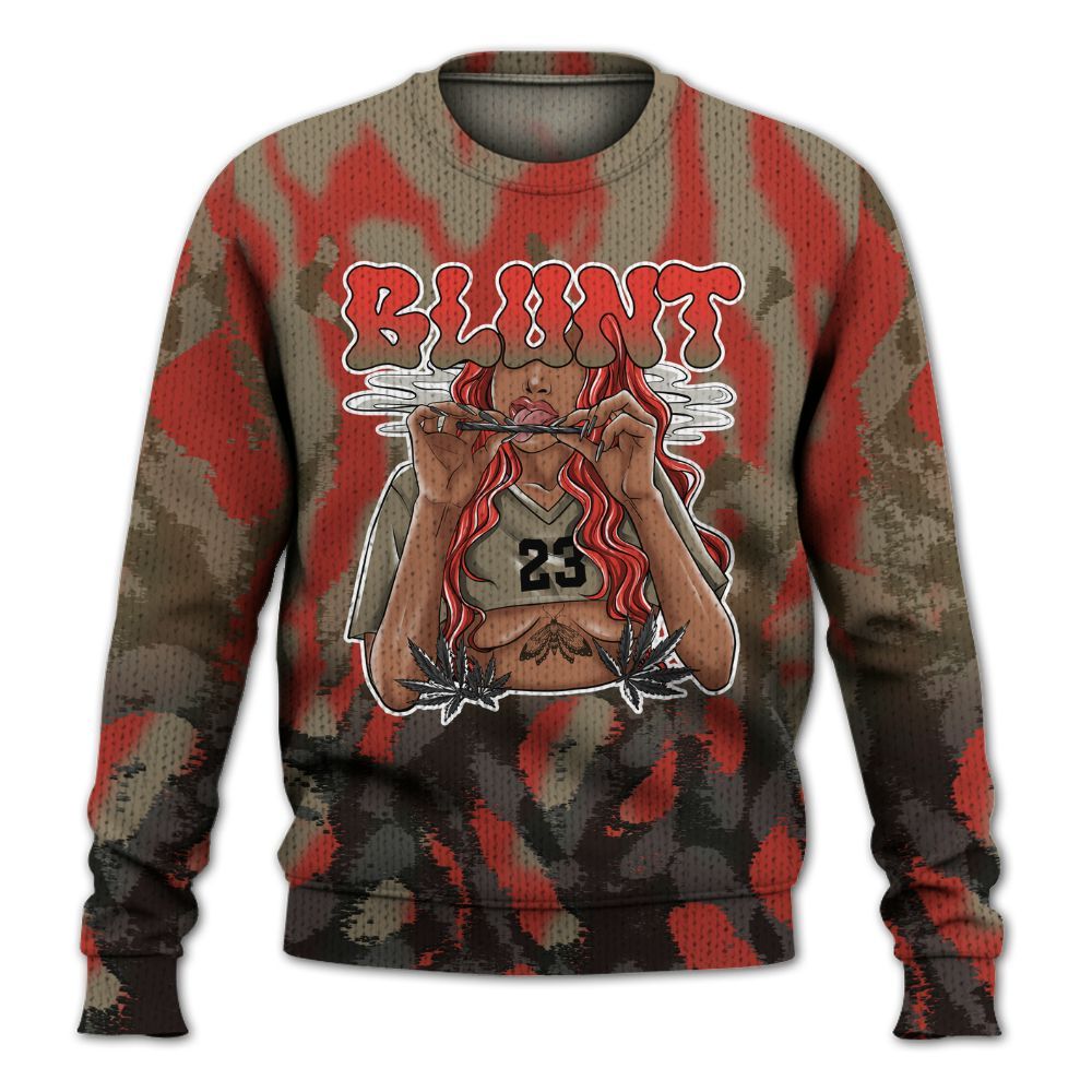 Knitted Sweater To Match Olive 9s - Bluntz Burnz