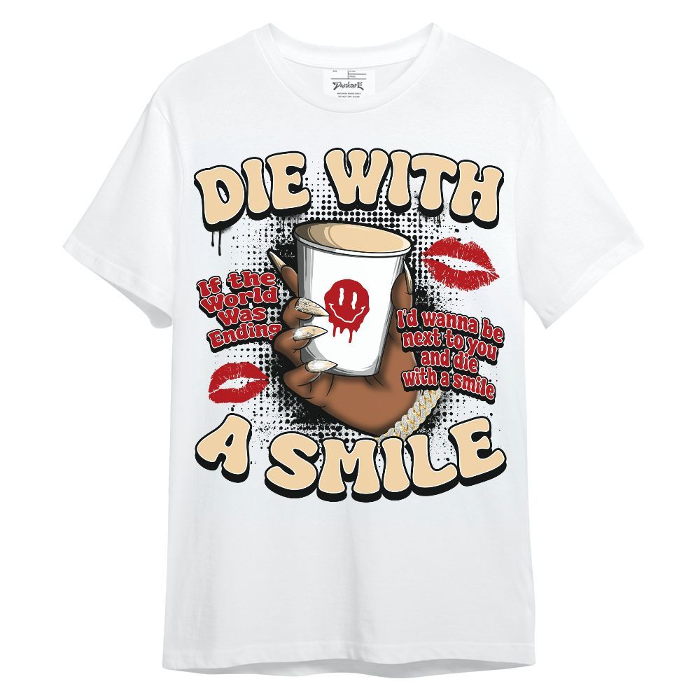 Shirt To Match Dunk Low Strawberry Waffle - Die With A Smile Graphic Unisex Shirt