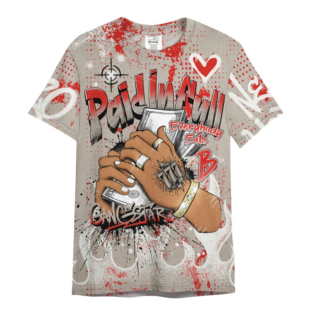 Shirt To Match Low OG Phantom 1s - Lucky Money Paid In Full Graffiti All Over Print