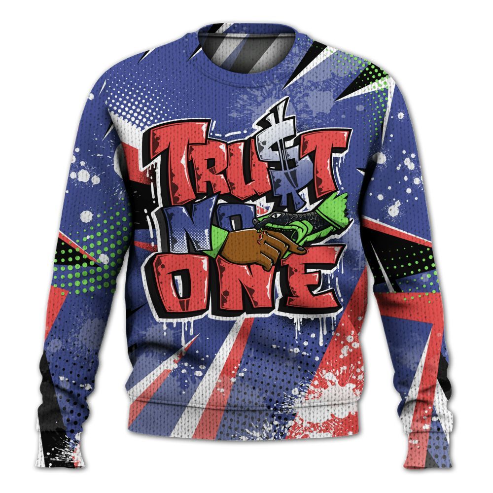 Knitted Sweater To Match KD 4 Nerf - Poly Trust No One Dripping