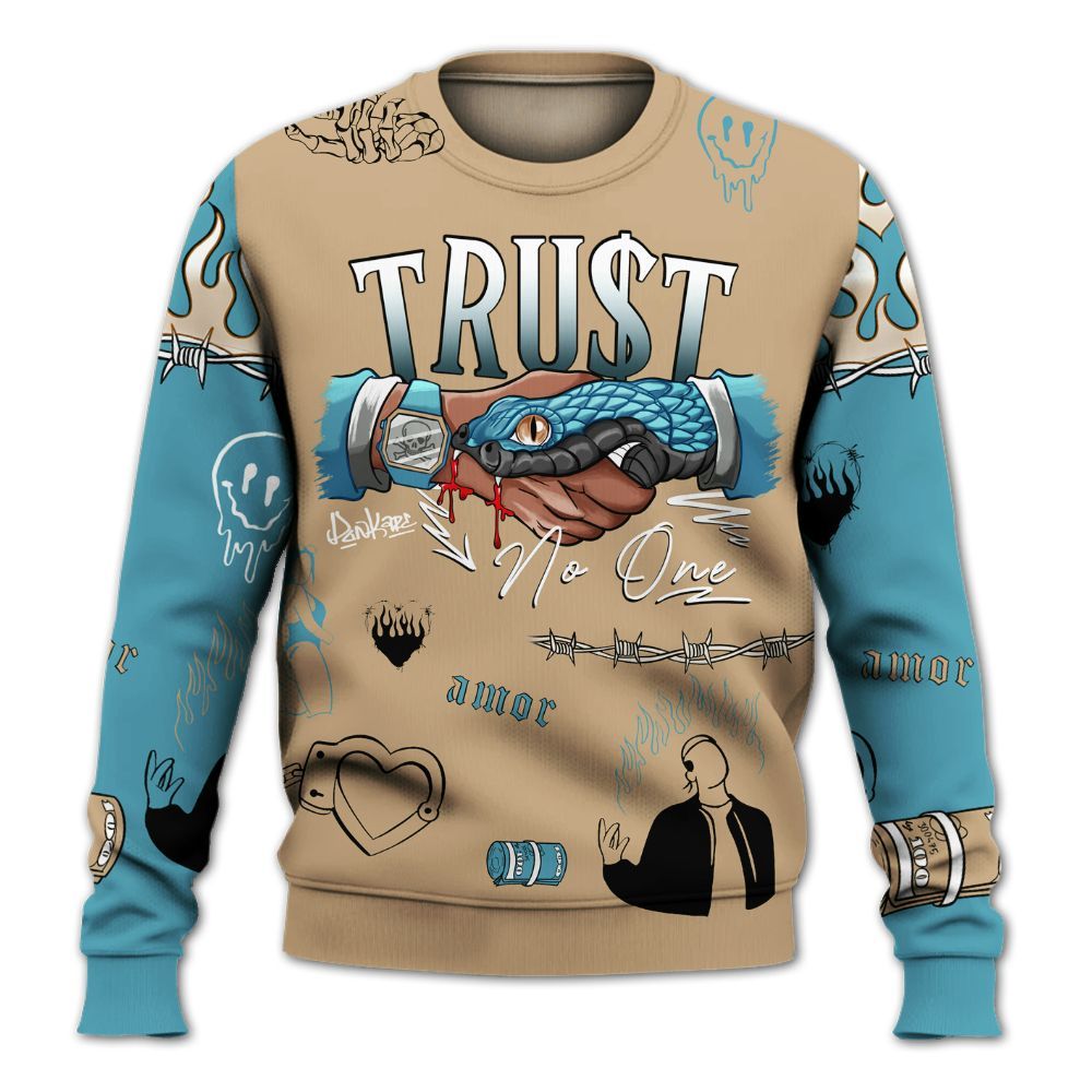 Sweatshirt To Match H-Town 11s - Snake Trust No One All Over Print