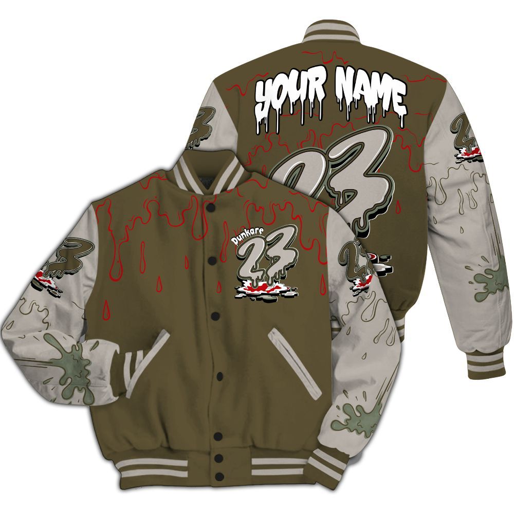 Varsity Jacket To Match Dunk Low Year Of The Snake - Custom Name 23 Drip All Over Print