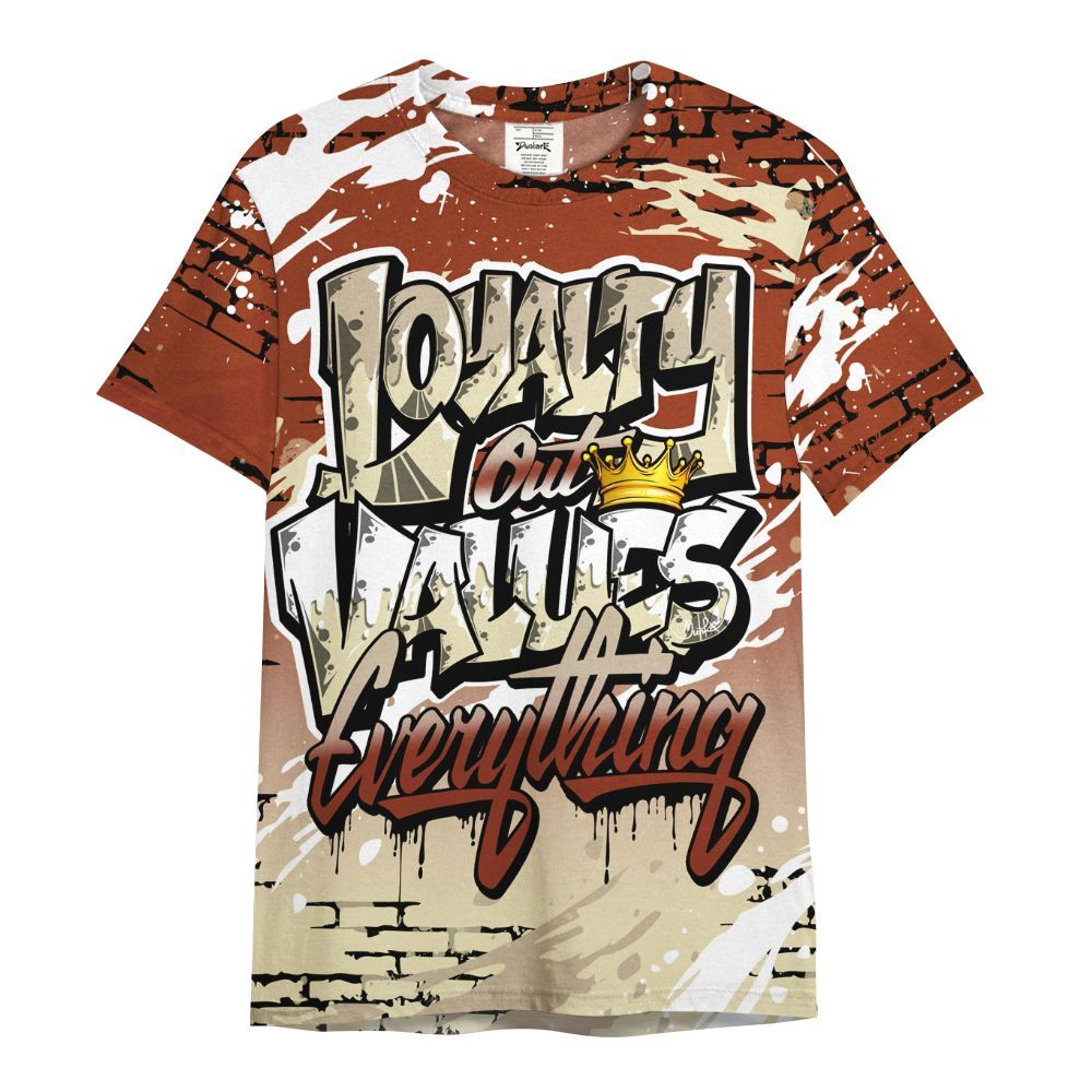 Shirt To Match Retro Eastside Golf 12s - Values Of Loyalty Drip All Over Print