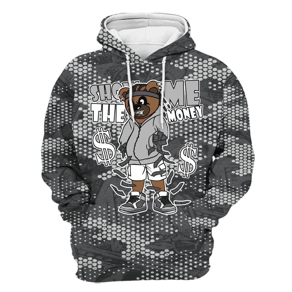 Hoodie To Match White Thunder 4s - Show Me Bear Banknotes Art All Over Print