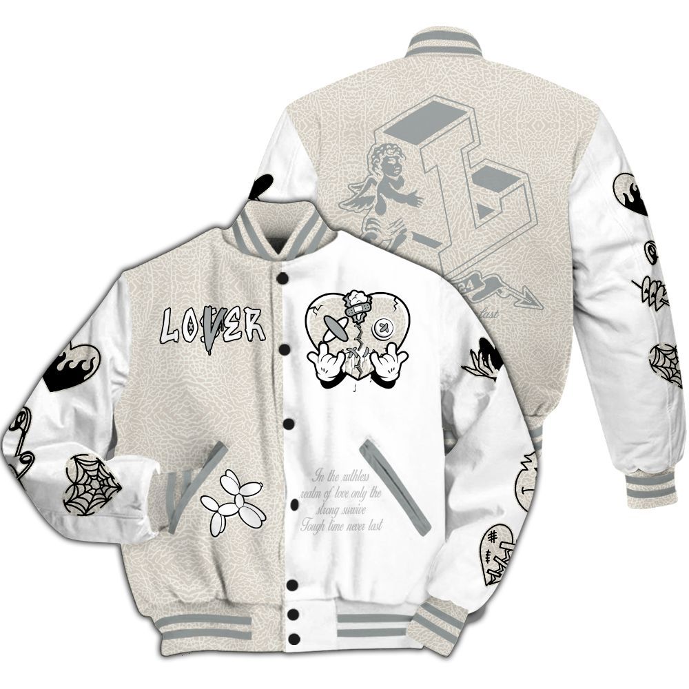 Varsity Jacket To Match Retro Pure Money 3s - Loser Lover Heartbreak All Over Print