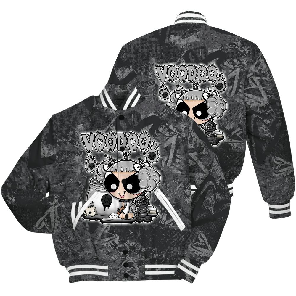 Varsity Jacket To Match White Thunder 4s Shirt - Voodooz Heart Grunge All Over Print