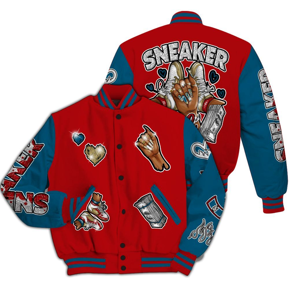 Varsity Jacket To Match OG Varsity Red 17s - Sneakerz Girlz All Over Print