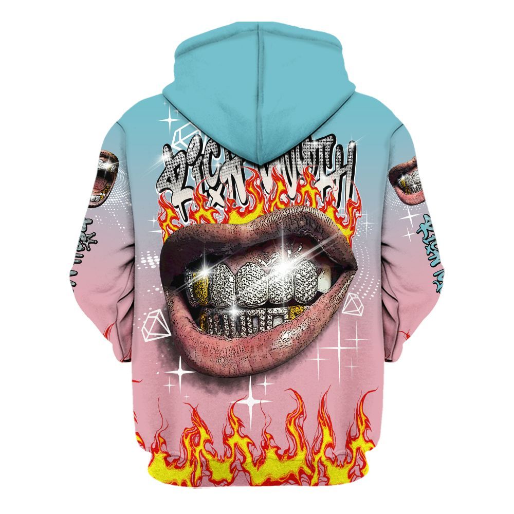 Hoodie To Match Doernbecher 6s - Rich Mouth Fire Rap Retro 90s All Over Print