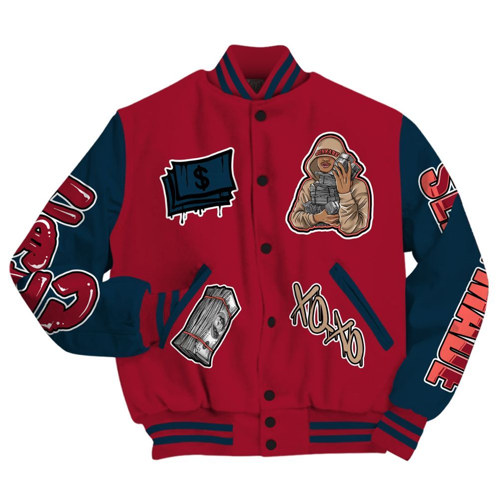 Varsity Jacket To Match Mid Multi Color 2022 1s - Selfmade Unique All Over Print