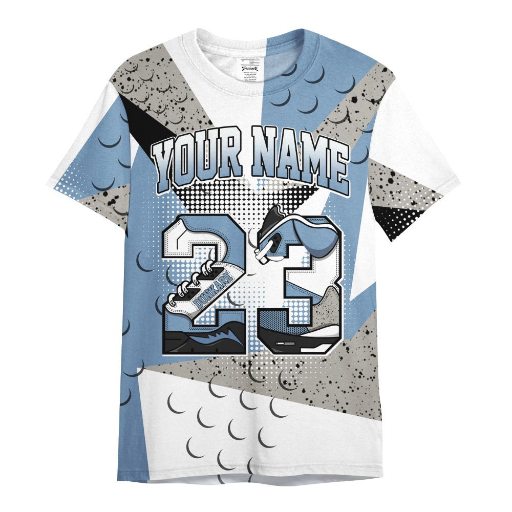 Shirt To Match University Blue 4s - Poly Custom Name Number 23 5s All Over Print
