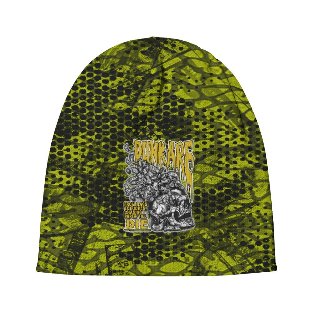 Beanie Hat To Match Dunk Low QS Halloween Skull - From Rags To Riches Graphic