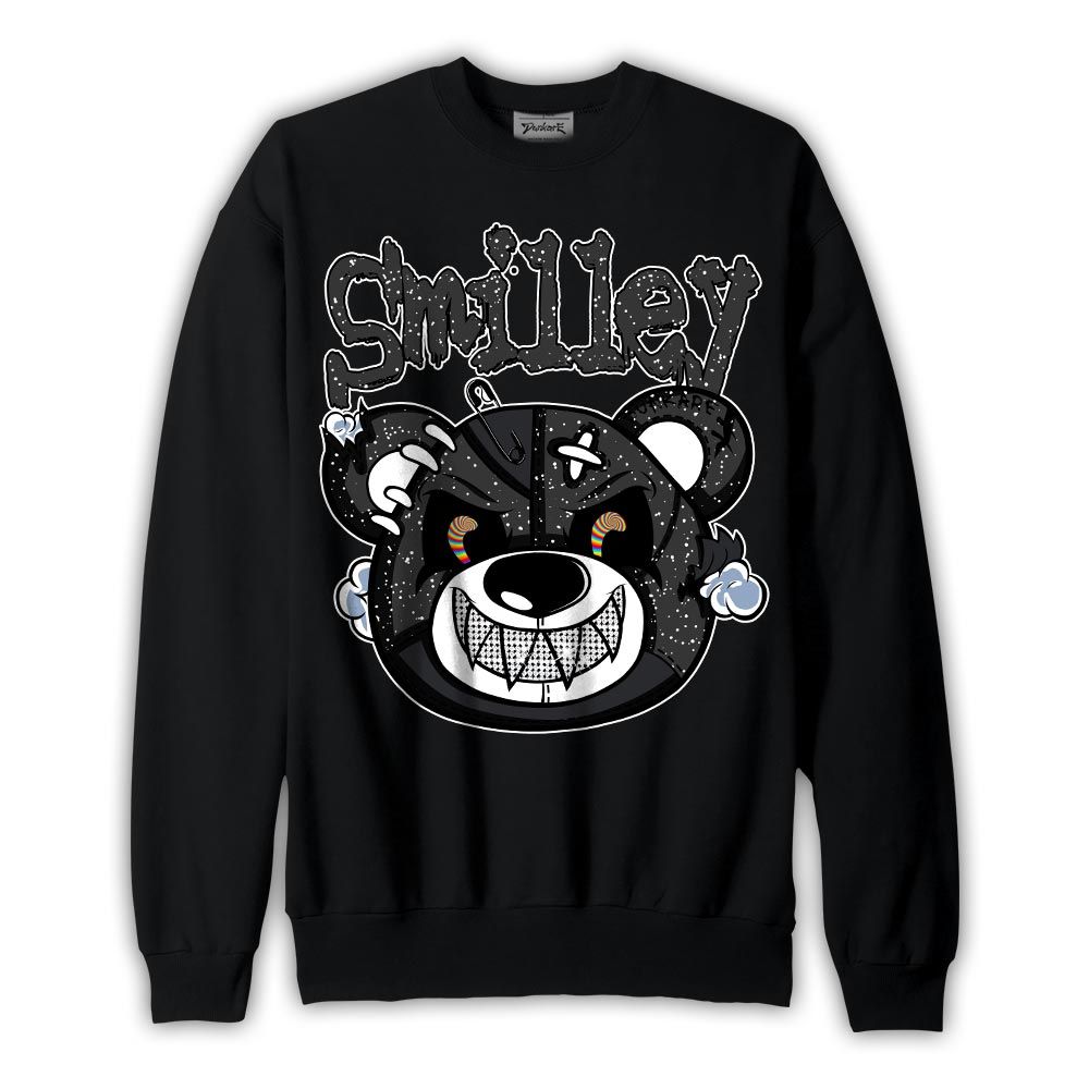 Sweatshirt To match Reverse Black White 6s Sweatshirt - Smilley Bear Graphic