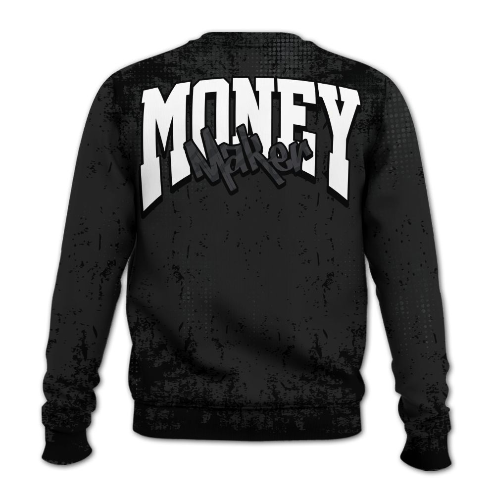 Sweatshirt To Match Black Cat 3s - Move In Silence Money Street Retro All Over Print