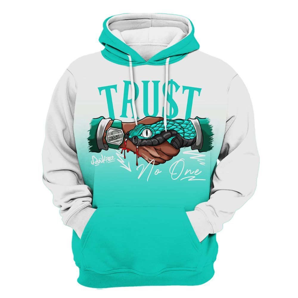 Hoodie To Match Dunk Low Clear Jade - Snake Trust No One Drip All Over Print