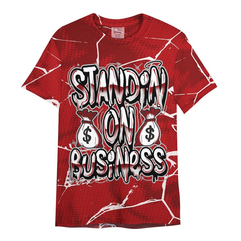 Shirt To Match Red Taxi 12s - Standin' Business White Graphic Crack Shirt Unisex