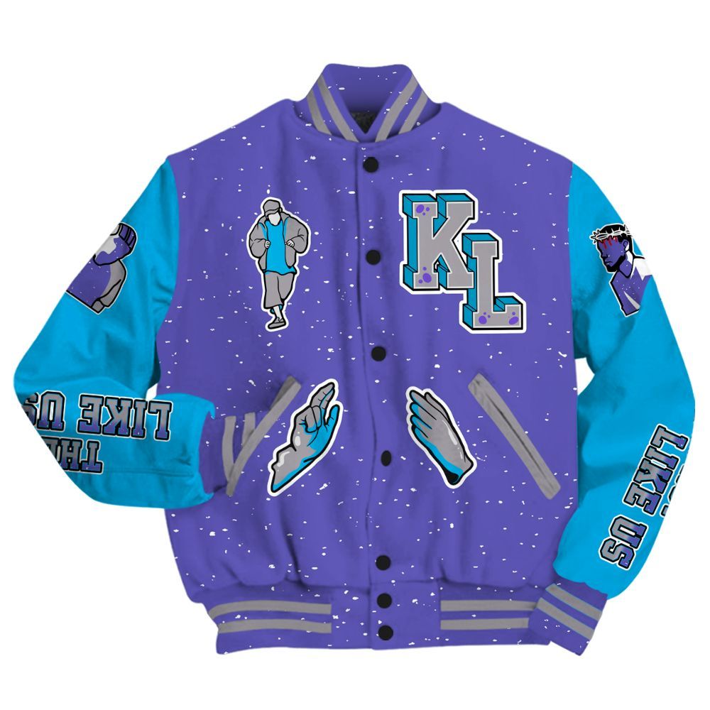 Varsity Jacket To Match Retro Aqua 8s - Dislike Us All Over Print
