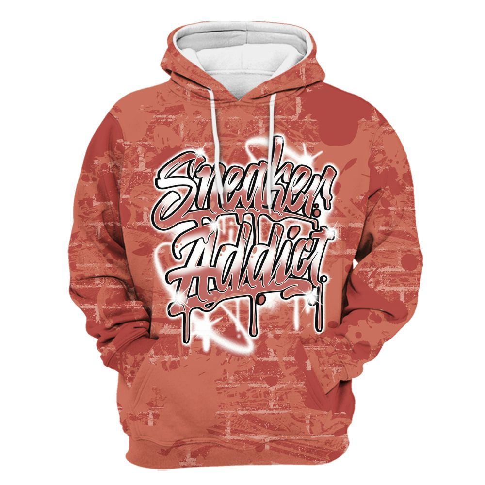 Hoodie To Match Dune Red 13s - Addiction Sneakers Graphic Street Art All Over Print