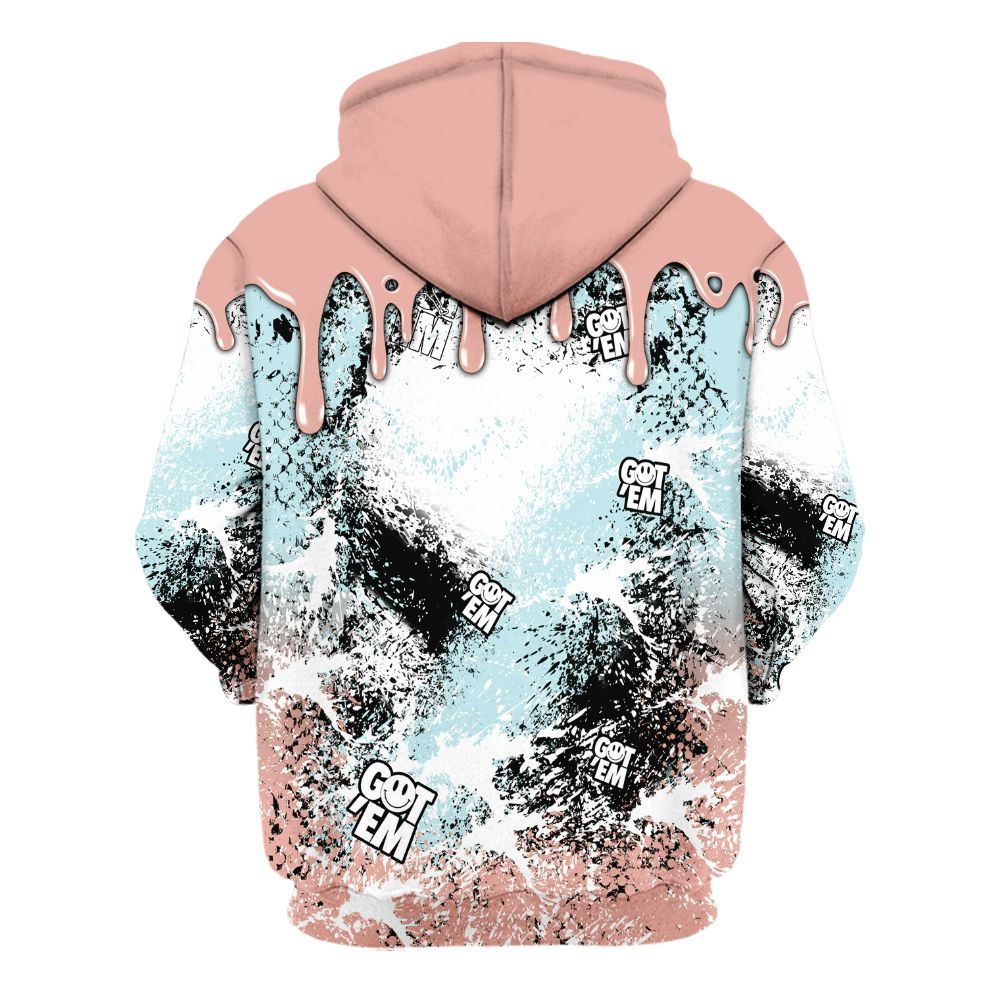 Hoodie To Match Dunk Low Glacier Arctic - Dripping 23 Drip All Over Print