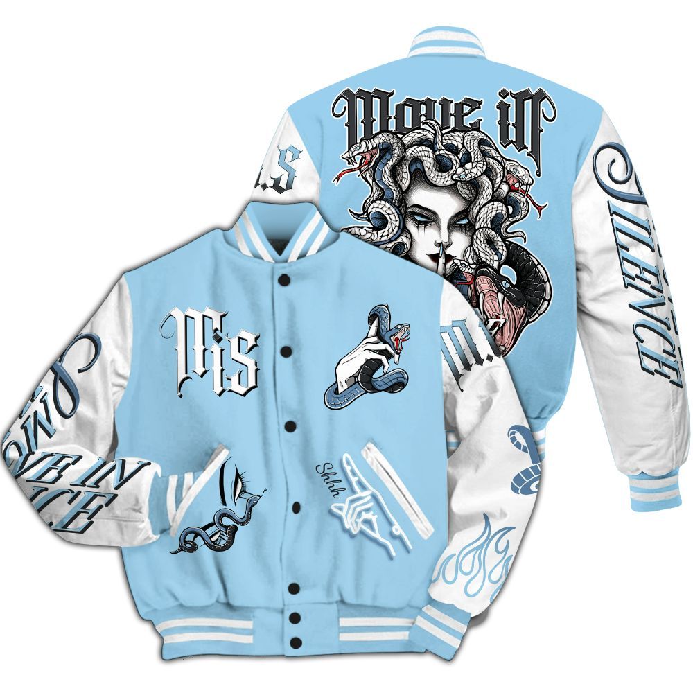 Varsity Jacket To Match Legend Blue 11s - Girl Move In Silence All Over Print
