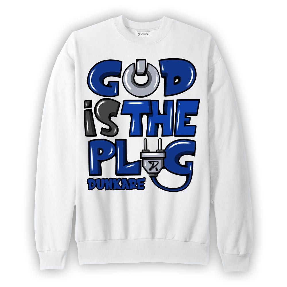 Sweatshirt To match Air Foamposite One Royal Sweatshirt - God Is The Power Cord Graffiti Graphic