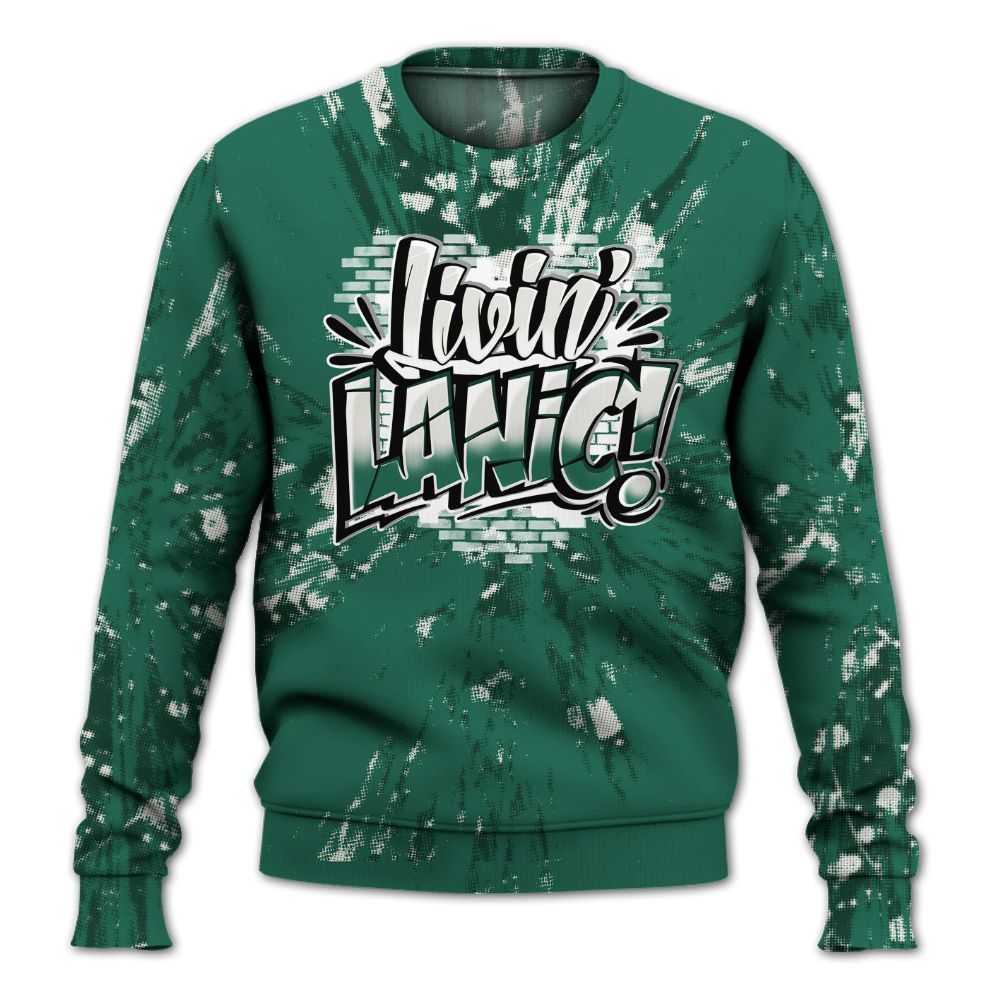Sweatshirt To Match Oxidized Green 4s - Living Large Graphic Luxury All Over Print