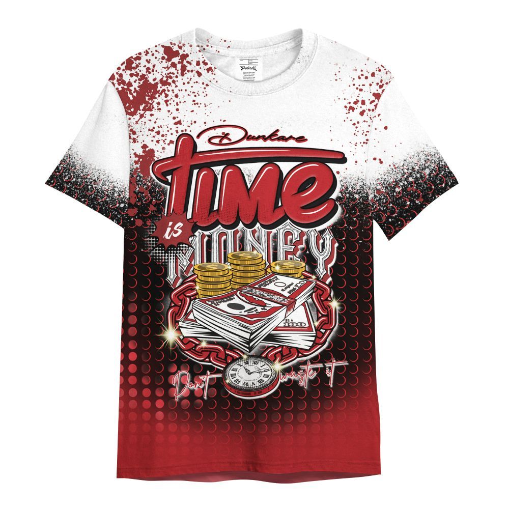Shirt To Match Retro Cherry 12s - Halftone Time Is Money All Over Print