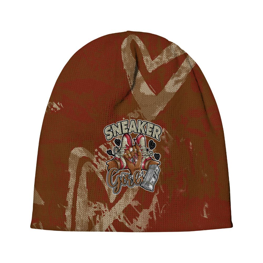 Beanie Hat To Match Archaeo Brown 5s - Sneakerz Girlz Heart Grunge Graphic