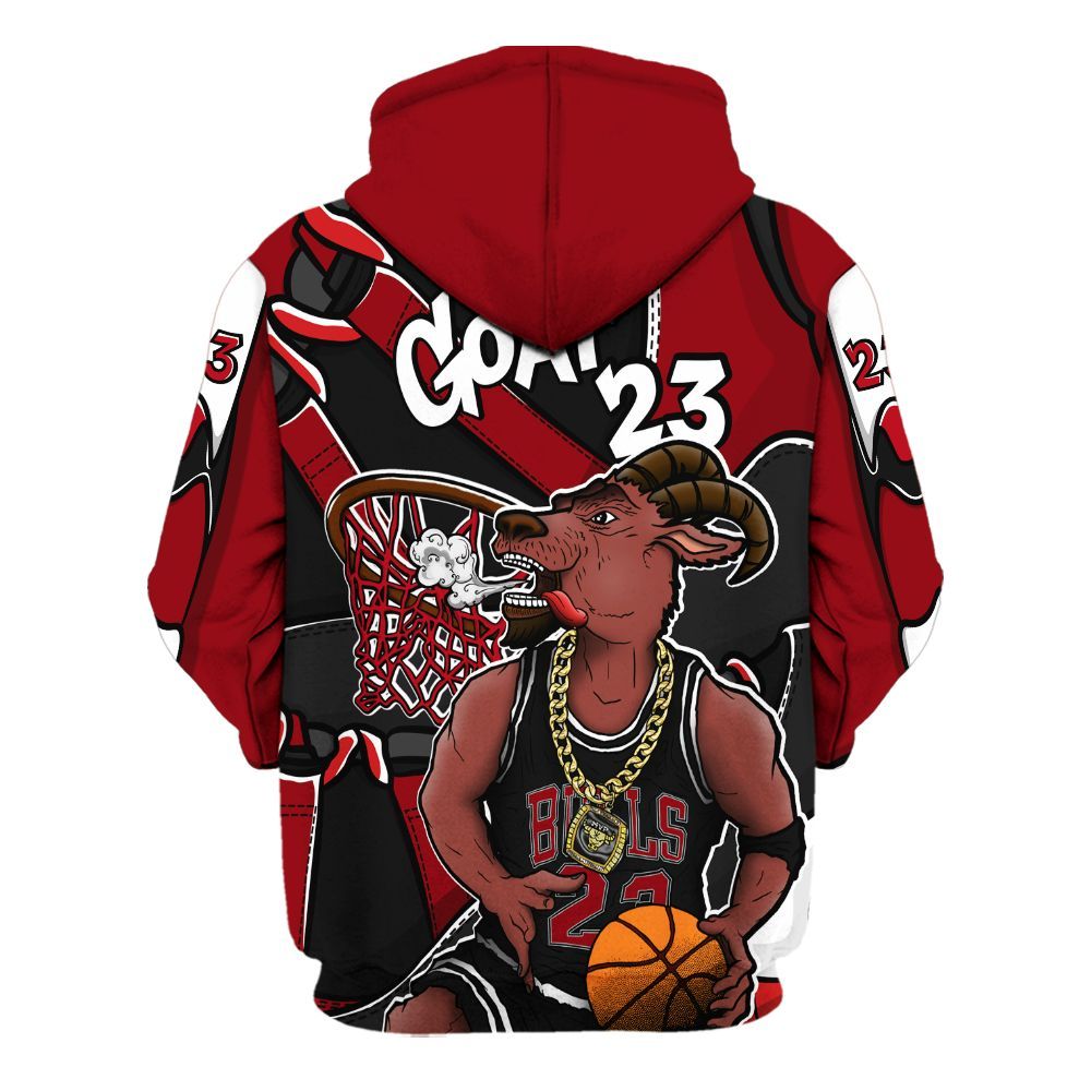 Hoodie To Match Bred Velvet 11s - Number 23 Style 11s All Over Print
