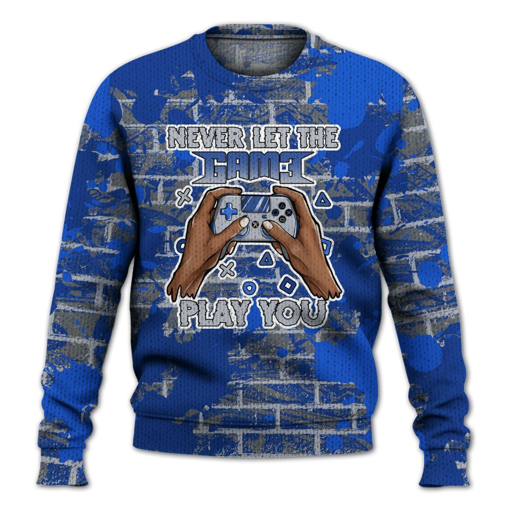 Knitted Sweater To Match Air Foamposite One Royal - PlayGame Human Brick