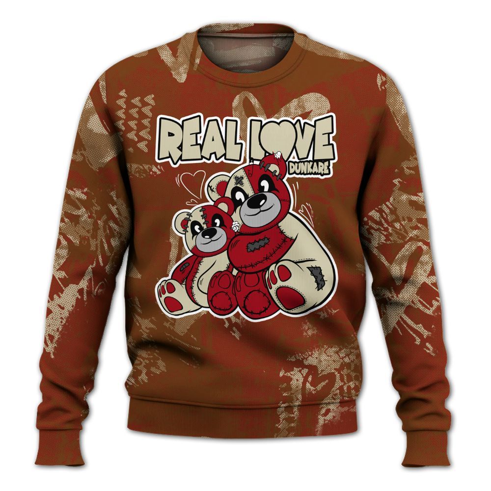 Sweatshirt To Match Archaeo Brown 5s - Sincere Fondness Bear All Over Print