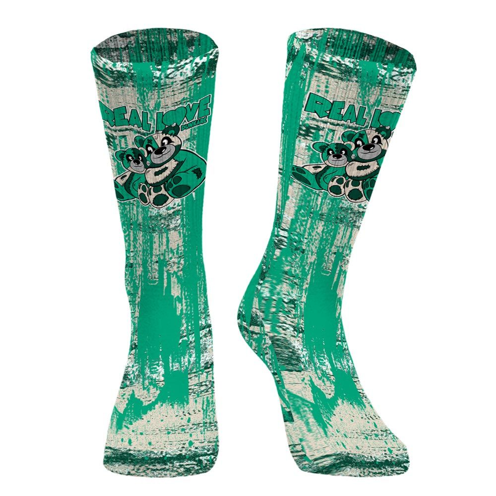 Sock To Match Oxidized Green 4s - Sincere Fondness Bear Graphic Unisex
