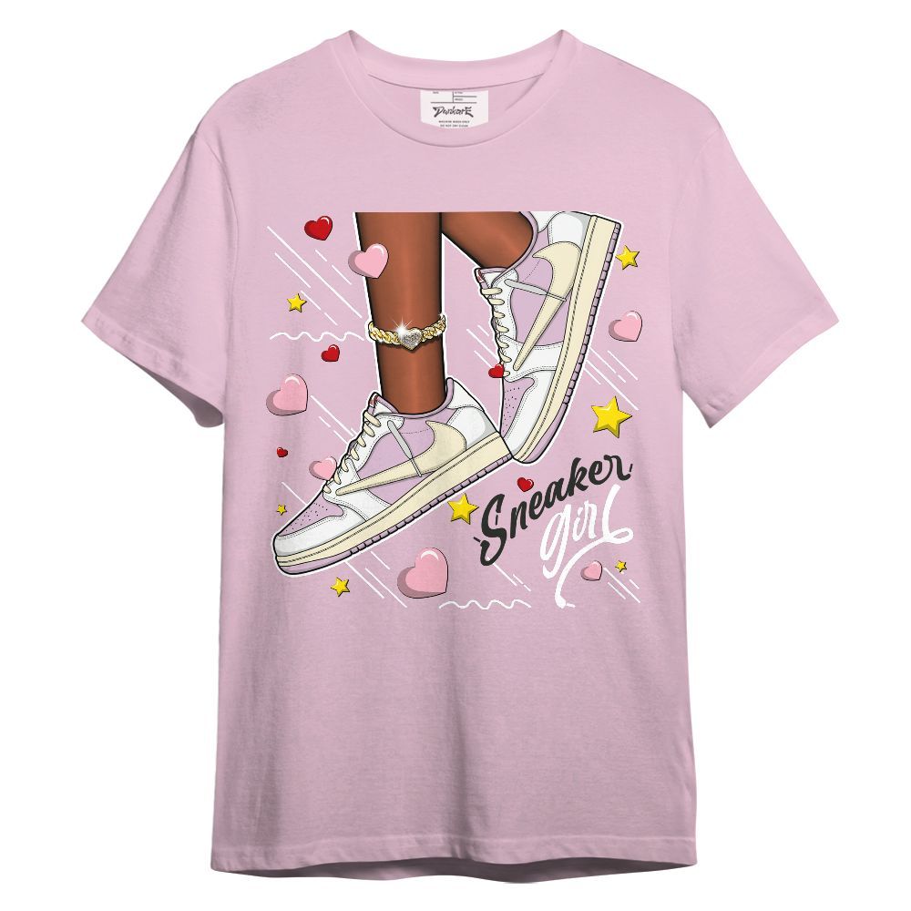 Shirt To Match Low OG Shy Pink 1s - SNEAKER Girl Heart Flying Graphic