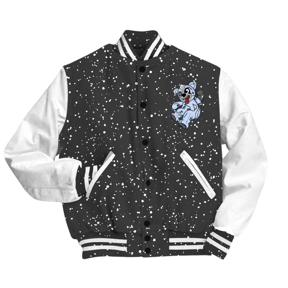 Varsity Jacket To Match Reverse Black White 6s Vasity Jacket - Havok Bear Vasity Jacket Unisex