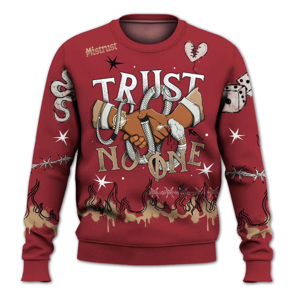 Sweatshirt To Match Chicago 2025 40s Shirt, Trust No One Snake-Bite Doodle Crayon All Over Print