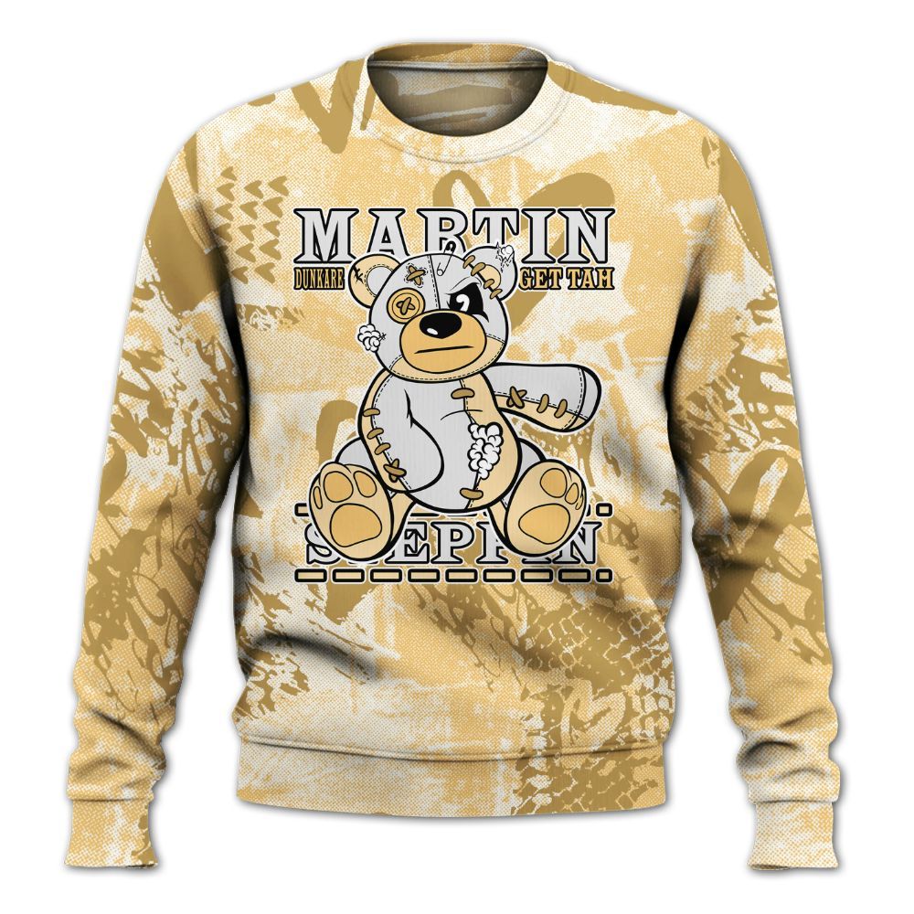 Sweatshirt To Match Craft Paris 6s - Tah Steppin Bear Heart Grunge All Over Print