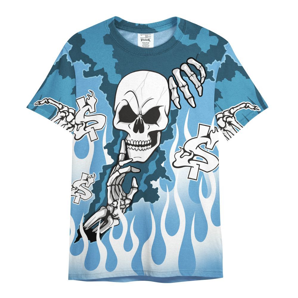 Shirt To Match SB Dunk Low University Blue - Ones Move In Silence Graphic Trapped All Over Print