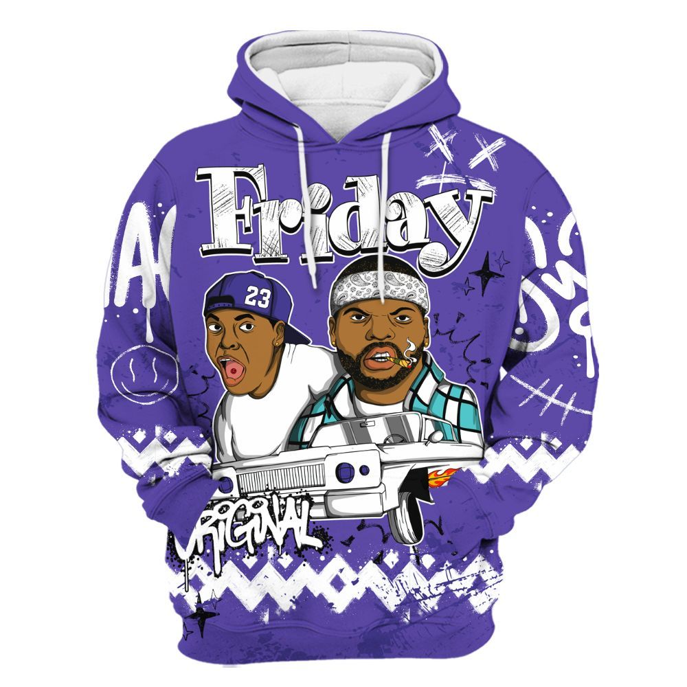 Hoodie To Match Low Hornets 1s - Friday Sneaker Crayon All Over Print