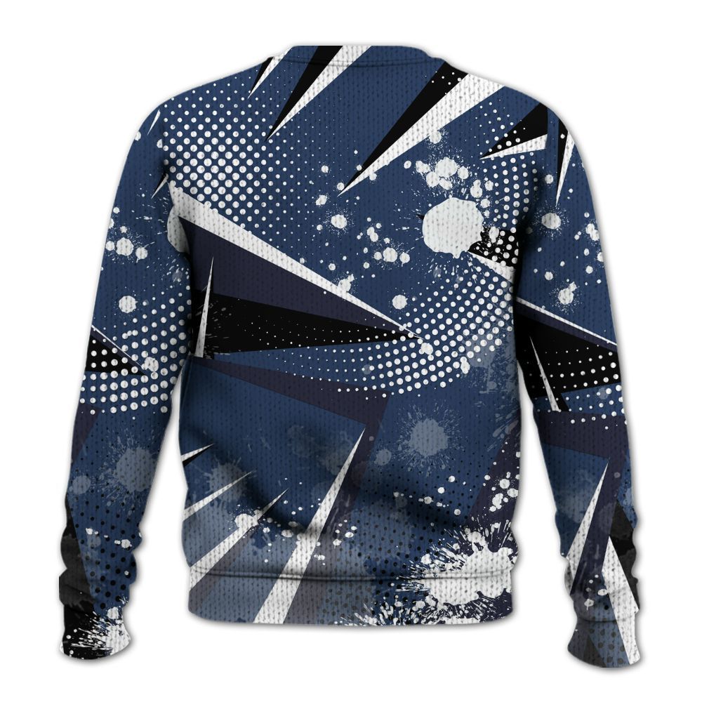 Knitted Sweater To Match Low 85 Metallic Blue 1s - Poly Trust No One Dripping