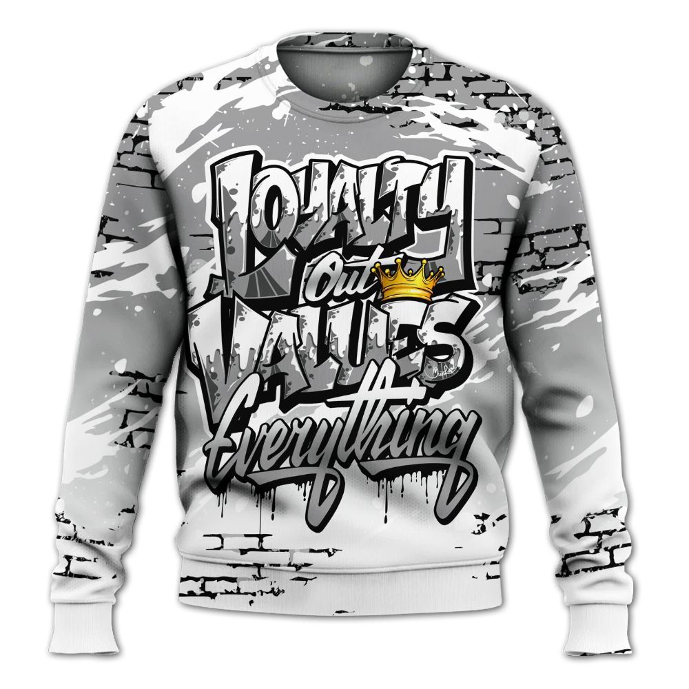 Sweatshirt To Match Retro Stealth 12s - Values Of Loyalty Drip All Over Print