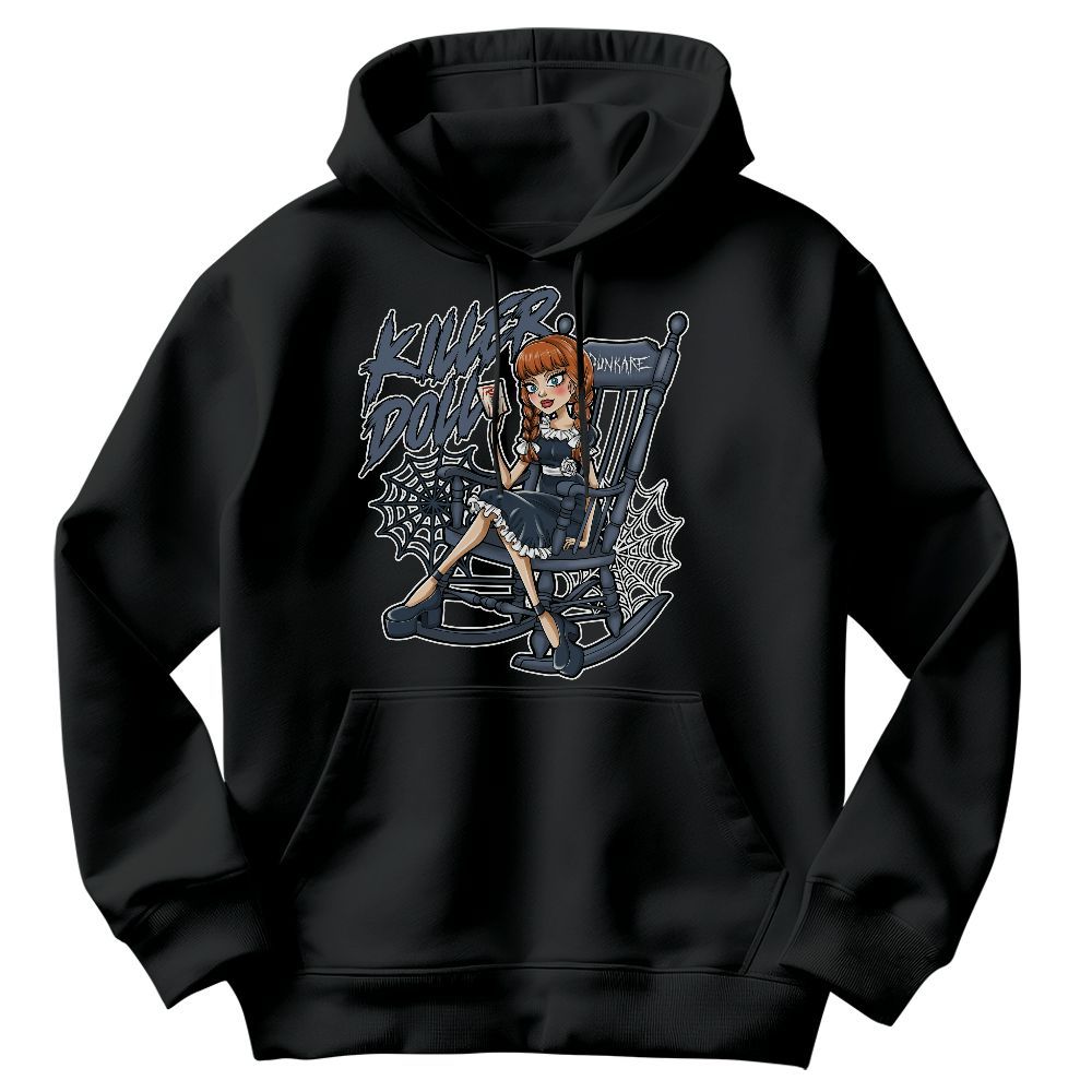 Sweatshirt To Match Low Diffused Blue 11s - Killer Doll-A Halloween Graphic