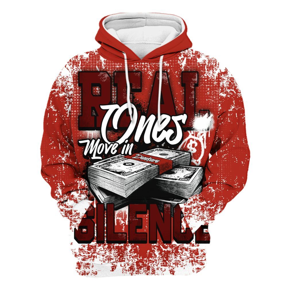 Hoodie To Match SP Firewood Orange 4s - Move In Silence Money Street Retro All Over Print