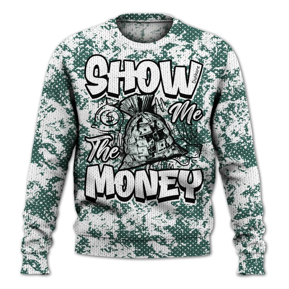 Knitted Sweater To Match Low OG Oxidized Green 1s - Show Me The Money Retro