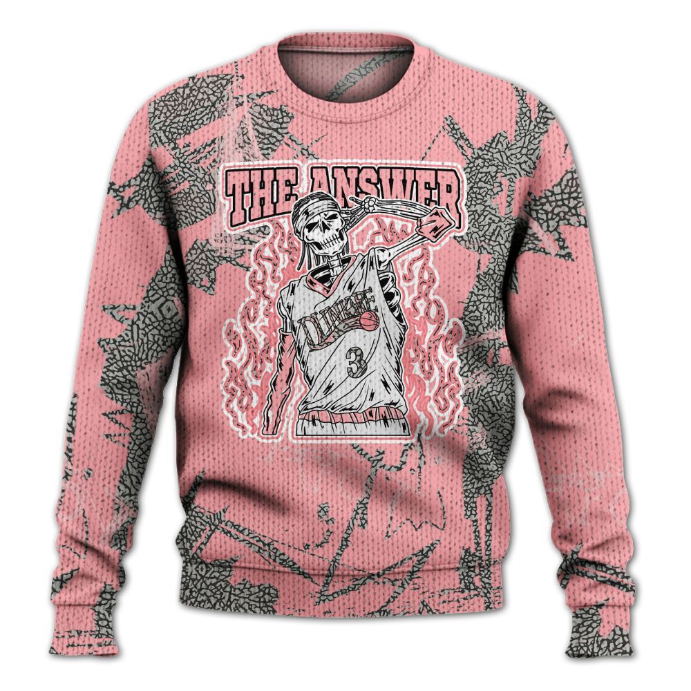 Knitted Sweater To Match Retro Wings 3s - Allen Answer Skeleton Messyz