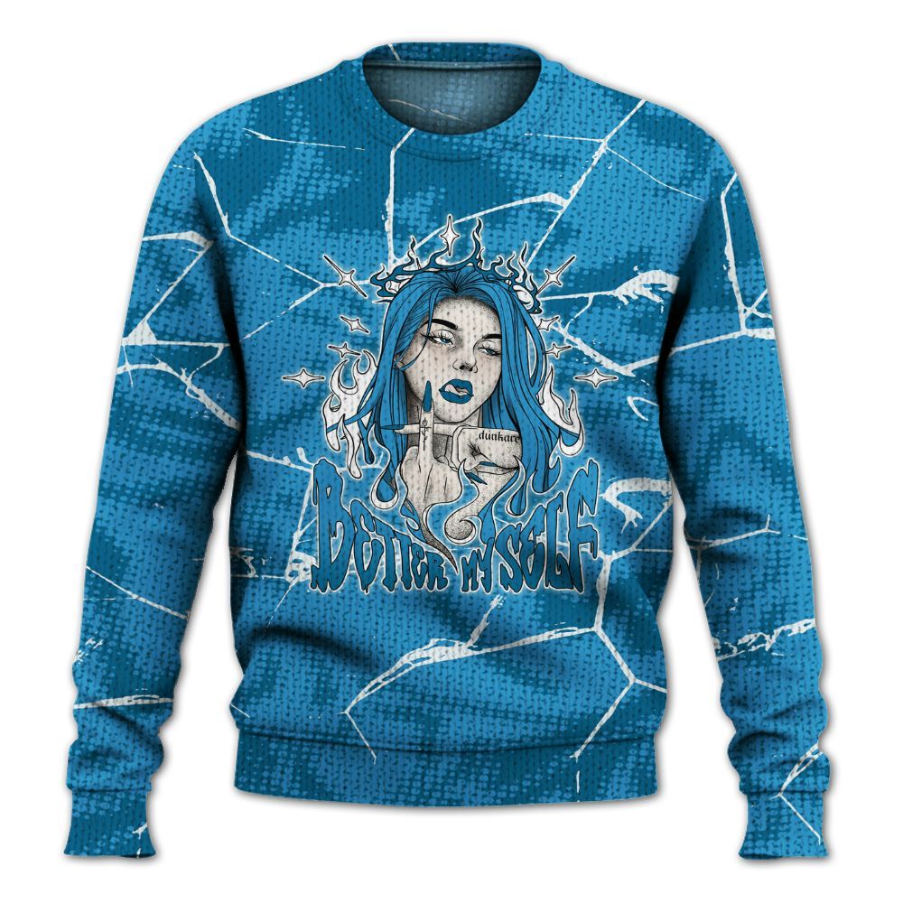 Knitted Sweater To Match Powder Blue 9s - My-Self Crack Unique