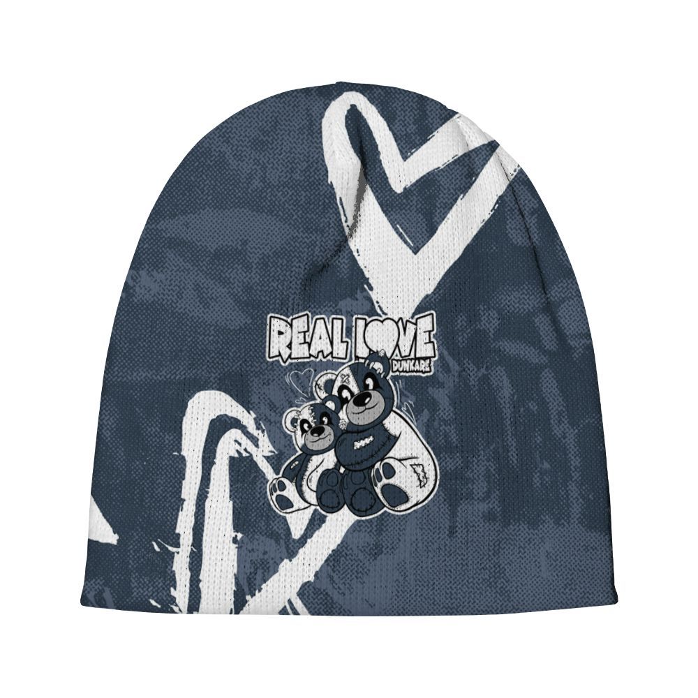 Beanie Hat To Match Low Diffused Blue 11s - Sincere Fondness Bear Graphic