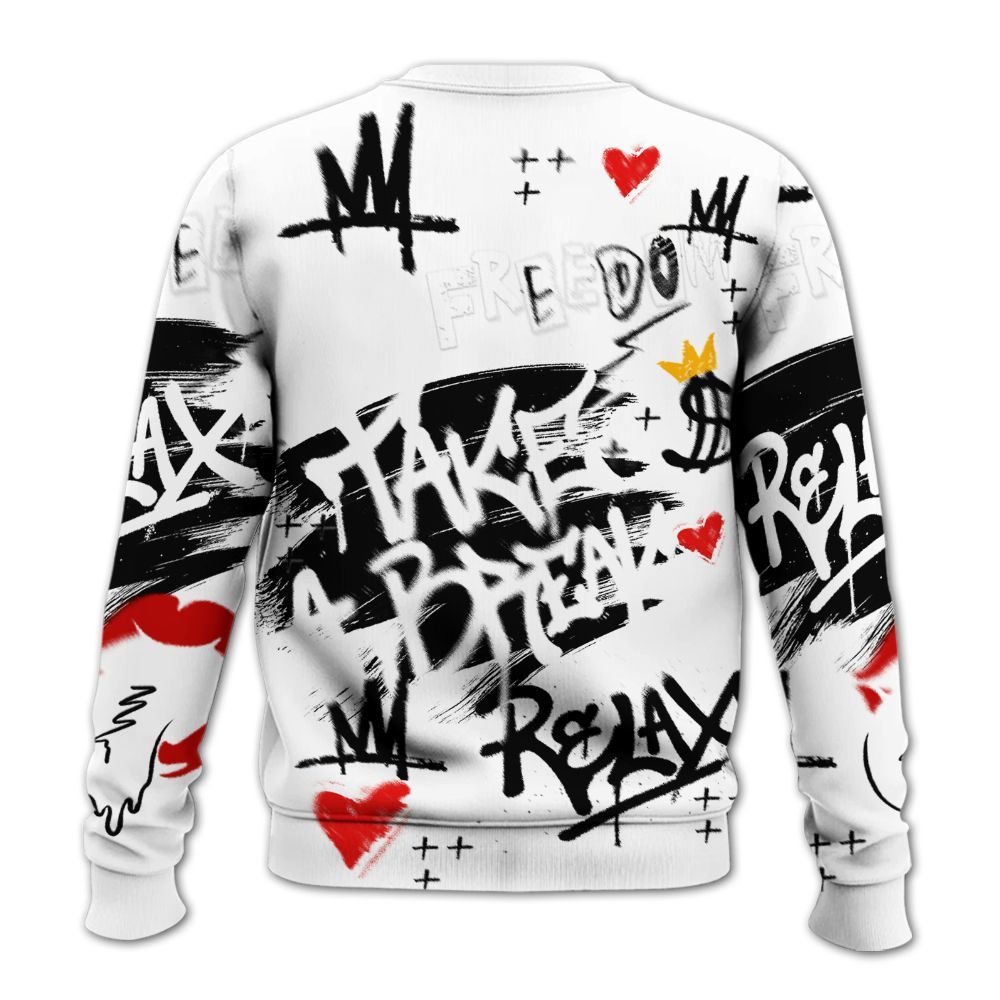 Sweatshirt To Match Kobe 9 EM Protro Halo - Take Break Freedom Graffiti Streetwear All Over Print
